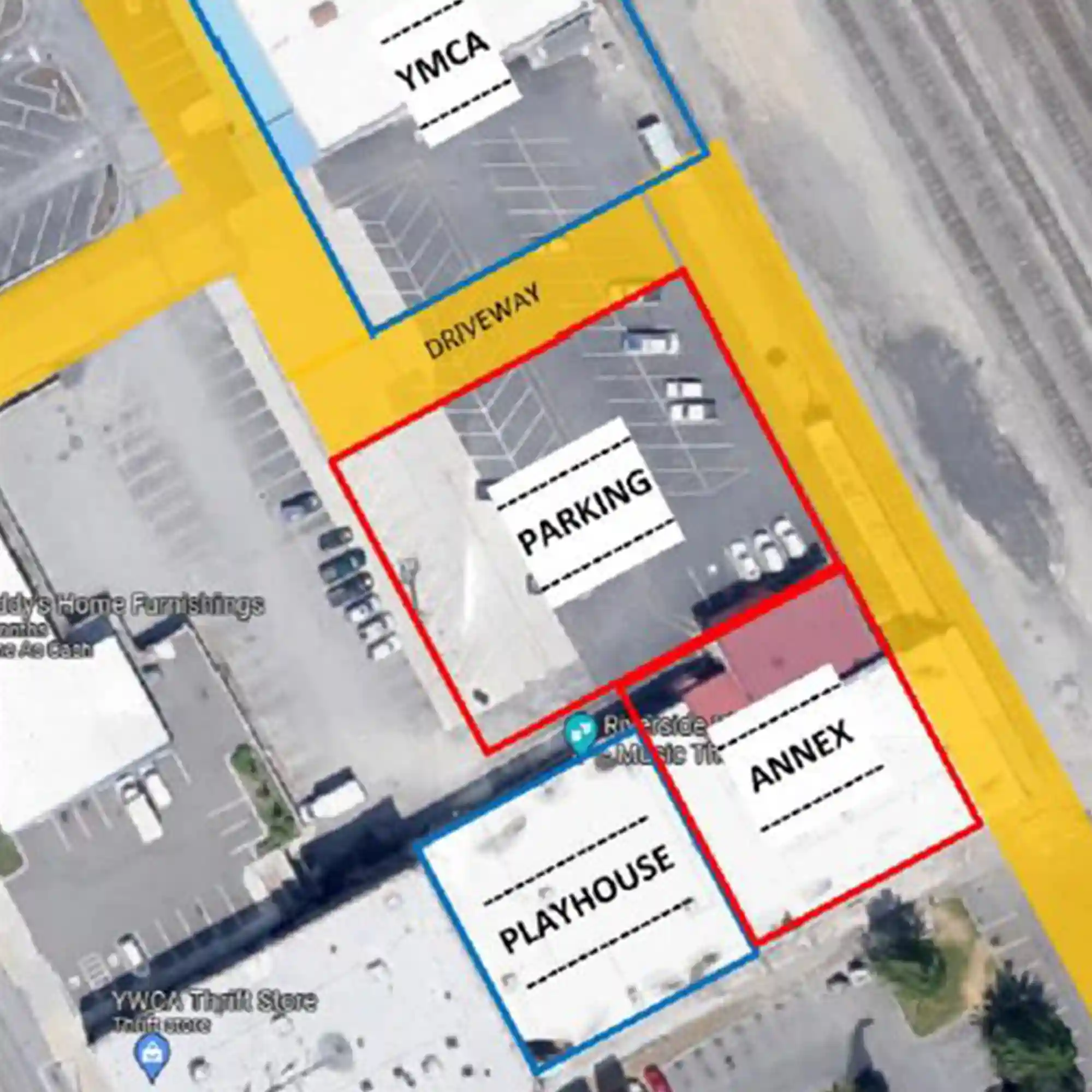 A picture of the plans for renovating the parking lot.